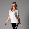 T-shirt col en 'V' Coconut Ebony