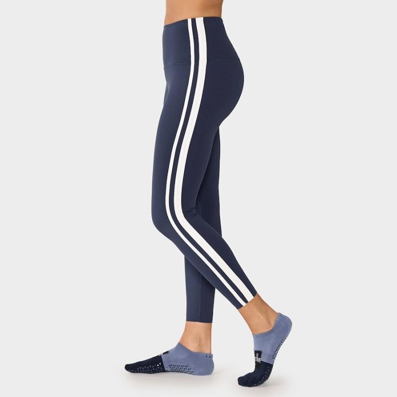 Legging Taille Haute 7/8 Stripe Navy