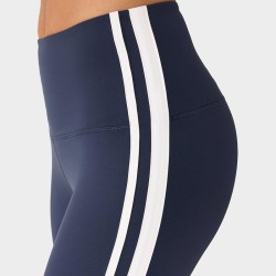 Legging Taille Haute 7/8 Stripe Navy