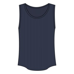 Débardeur côtelé Navy