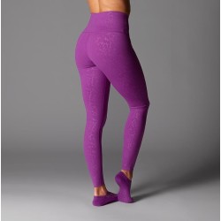 Legging Taille Haute Violet Floral