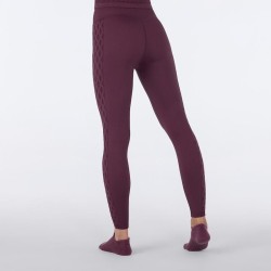 Legging Taille Haute Diamants Bordeaux